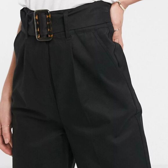 ASOS pleated peg leg pants high rise 6 - Picture 4 of 9